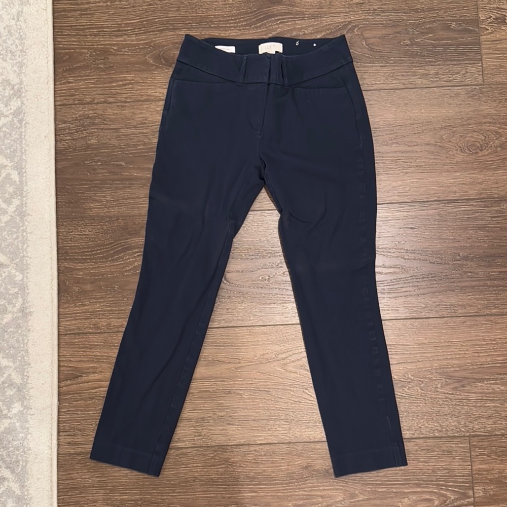 LOFT Outlet Navy Skinny Ankle Pants